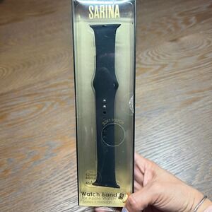 Sarina Black Soft Touch Watch Band for Apple Watch 42mm 44mm 45mm Series 1-7 NEW